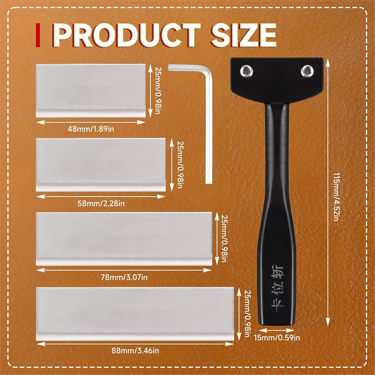 Leatherwork Knife - Coltello Professionale in Acciaio al Carbonio