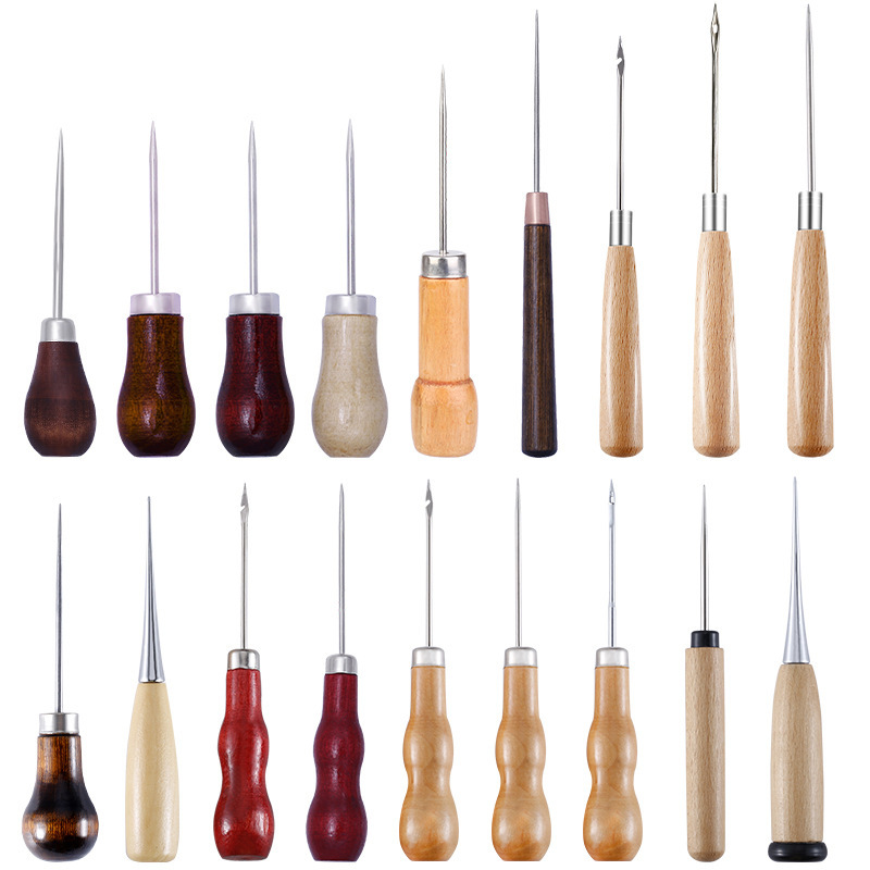 Leatherwork Repairs - Punteruolo in pelle Puntali con manico