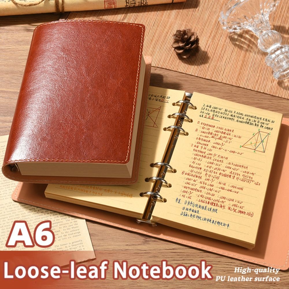 Leather Work Diary - Nuovo Taccuino A5/A6 con Fogli Staccabili,