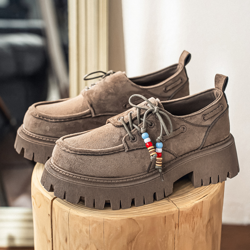 Leather Work Oxfords - Stivali da Lavoro Derby da Uomo
