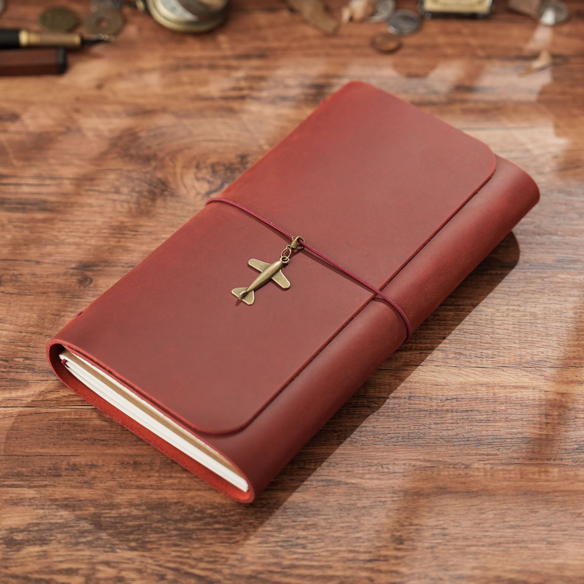 Leather Work Diary - Nuovo Arrivo: Taccuino da Viaggio Pieghevole