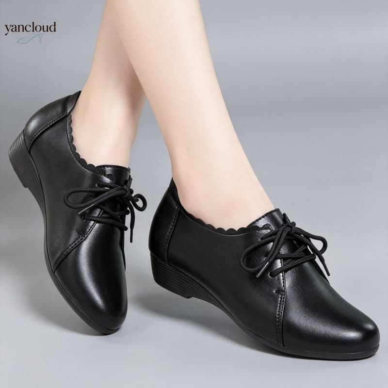 Leather Work Oxfords - Scarpe Oxford Comode Taglie Grandi 35-43