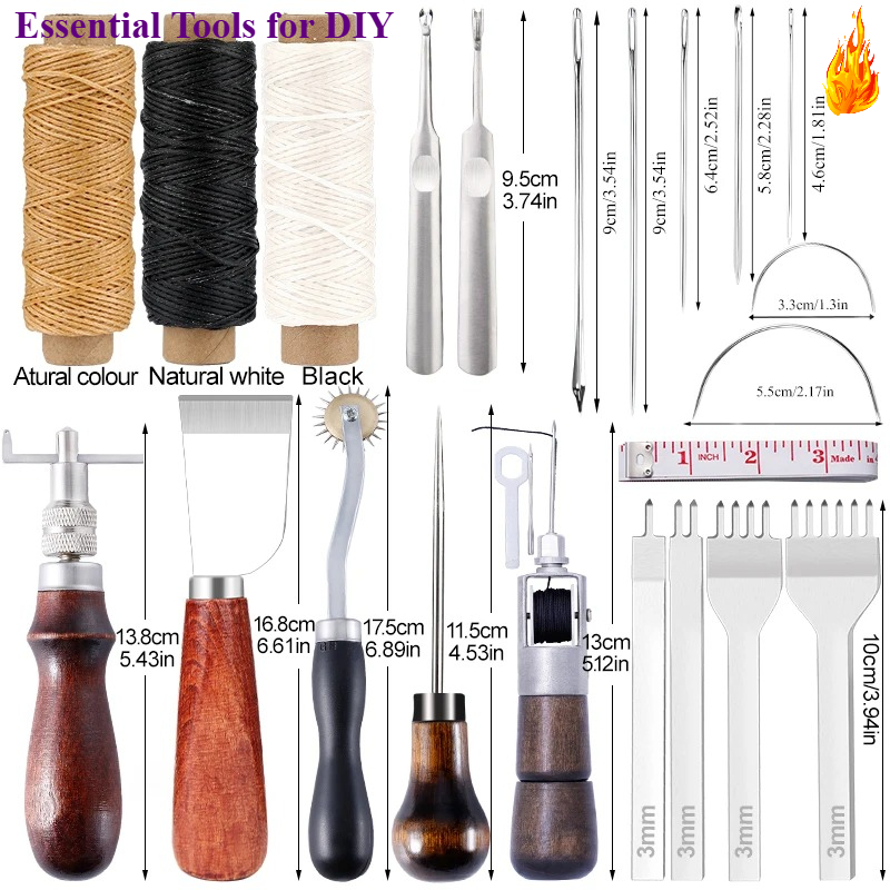 Leatherwork Repairs - KRABALL Kit di attrezzi per artigianato