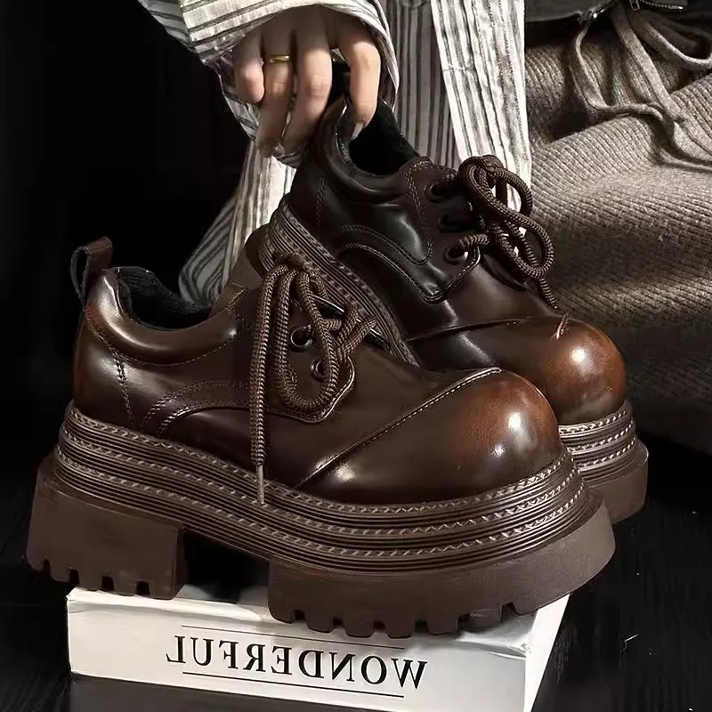 Leather Work Oxfords - Mocassini retrò da donna 2025 Primavera