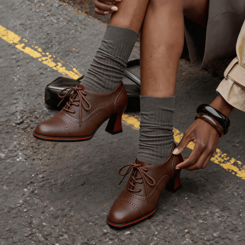 Scarpe Oxford da donna in ecop - Leather Work Oxfords recensione e prezzo
